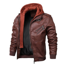 Load image into Gallery viewer, Autumn Trend Popest Removable Hooded Leather