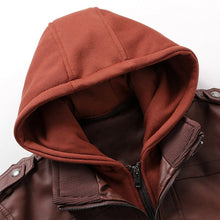 Load image into Gallery viewer, Autumn Trend Popest Removable Hooded Leather