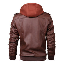 Load image into Gallery viewer, Autumn Trend Popest Removable Hooded Leather