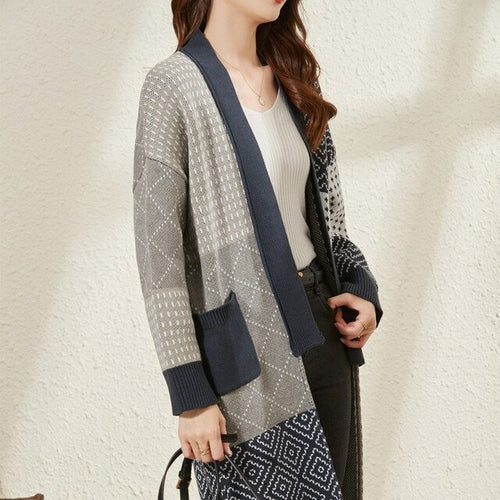 Women's Knitted Cardigan Lazy Breeze Over The Knee