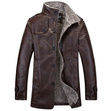 Load image into Gallery viewer, Autumn Winter Casual PU Leather Jacket Men Slim Fit