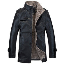Load image into Gallery viewer, Autumn Winter Casual PU Leather Jacket Men Slim Fit