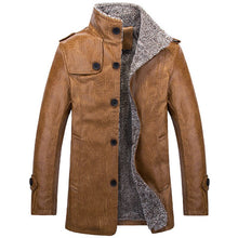 Load image into Gallery viewer, Autumn Winter Casual PU Leather Jacket Men Slim Fit