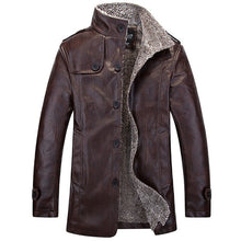 Load image into Gallery viewer, Autumn Winter Casual PU Leather Jacket Men Slim Fit