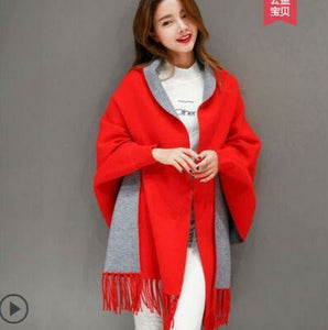 Tassel Knitted Shawl Cardigan Sweater