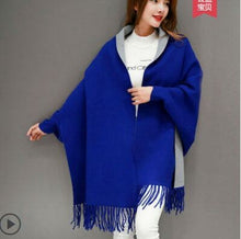 Load image into Gallery viewer, Tassel Knitted Shawl Cardigan Sweater