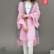 Load image into Gallery viewer, Tassel Knitted Shawl Cardigan Sweater