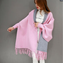 Load image into Gallery viewer, Tassel Knitted Shawl Cardigan Sweater