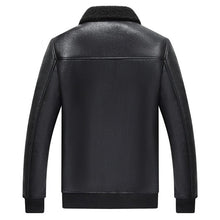 Load image into Gallery viewer, Autumn Winter Leather Jacket Men Pop Business Casual Faux Lamb Fur