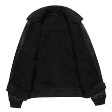 Load image into Gallery viewer, Autumn Winter Leather Jacket Men Pop Business Casual Faux Lamb Fur
