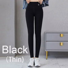 Load image into Gallery viewer, Autumn Winter Leggings Solid Threaded Plus Velvet Thickening