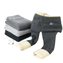 Load image into Gallery viewer, Autumn Winter Leggings Solid Threaded Plus Velvet Thickening