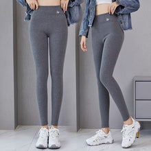 Load image into Gallery viewer, Autumn Winter Leggings Solid Threaded Plus Velvet Thickening