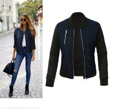 Load image into Gallery viewer, Autumn Winter Leisure Fashion Solid Women Jacket O neck Zipper