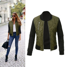 Load image into Gallery viewer, Autumn Winter Leisure Fashion Solid Women Jacket O neck Zipper