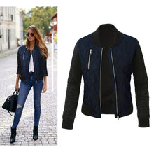 Load image into Gallery viewer, Autumn Winter Leisure Fashion Solid Women Jacket O neck Zipper