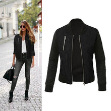 Load image into Gallery viewer, Autumn Winter Leisure Fashion Solid Women Jacket O neck Zipper