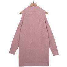 Load image into Gallery viewer, Autumn Winter New Women Casual Dresses High Collar Off The Shoulder