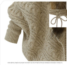 Load image into Gallery viewer, Knitted Cardigan Cloak Shawl Bat Sleeve Fur