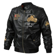 Load image into Gallery viewer, Autumn Winter Pop Faux Leather Mens Spring Motorcycle Biker Leather