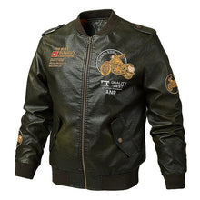 Load image into Gallery viewer, Autumn Winter Pop Faux Leather Mens Spring Motorcycle Biker Leather