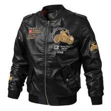 Load image into Gallery viewer, Autumn Winter Pop Faux Leather Mens Spring Motorcycle Biker Leather