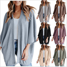 Load image into Gallery viewer, Knitted Cardigan Solid Color Loose Long