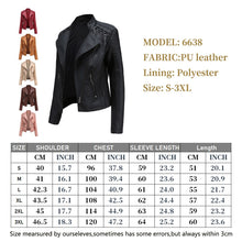 Load image into Gallery viewer, Autumn Women's Personality Faux Leather Jacket Long Sleeve Lapel Zip