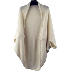 Shawl Bat Sleeve Loose Knitted Sweater Cardigan Casual