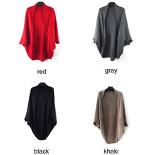 Load image into Gallery viewer, Shawl Bat Sleeve Loose Knitted Sweater Cardigan Casual