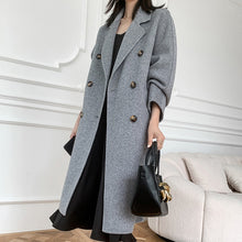 Load image into Gallery viewer, Autumn and winter new cashmere wool coat ladies coat long