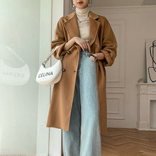 Load image into Gallery viewer, Autumn and winter new cashmere wool coat ladies coat long