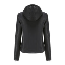 Load image into Gallery viewer, Autumn and winter women's Vogue polyester  detachable hooded leather