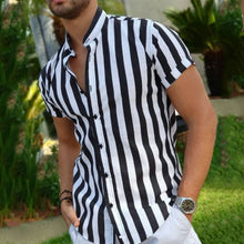 Load image into Gallery viewer, Button men's shirt loose casual short sleeved