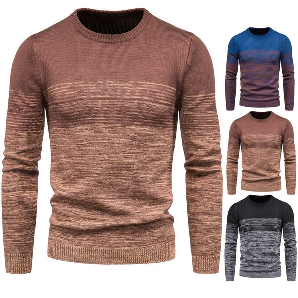 Autumn men's knitwear cross border pullover round neck