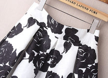 Load image into Gallery viewer, BACHASH Women Peach Floral Print Elastic High Waist Pleated Long Midi