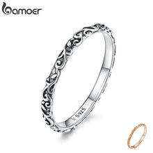 Load image into Gallery viewer, Engraved Pattern Ring Real 925 Sterling Silver Black Tibetan - Sophornlilly