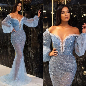 Luxury  Party Elegant Woman Evening Gown Plus Size