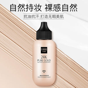 Cream Oil Control Waterproof Concealer 24K Gold Liquid Foundation