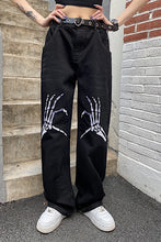 Load image into Gallery viewer, hip hop skull embroidered jeans