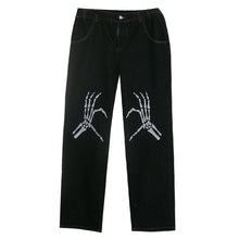 Load image into Gallery viewer, hip hop skull embroidered jeans