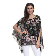 Load image into Gallery viewer, Chiffon Blouse Batwing
