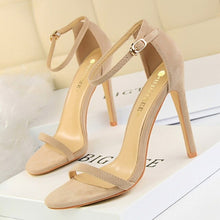 Load image into Gallery viewer, BIGTREE Shoes Super High Heels Suede Women Heels Open Toe Woman Pumps