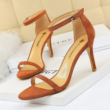Load image into Gallery viewer, BIGTREE Shoes Super High Heels Suede Women Heels Open Toe Woman Pumps