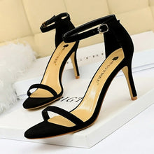 Load image into Gallery viewer, BIGTREE Shoes Super High Heels Suede Women Heels Open Toe Woman Pumps