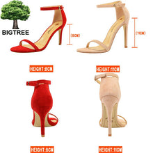 Load image into Gallery viewer, BIGTREE Shoes Super High Heels Suede Women Heels Open Toe Woman Pumps