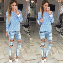 Load image into Gallery viewer, Bkld Women Blouse 2017 Spring Autumn New Women Sexy Bow Back Open