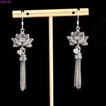 Load image into Gallery viewer, 100% S925 Sterling silver earring Retro Thai silver Handmade - Sophornlilly
