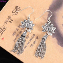 Load image into Gallery viewer, 100% S925 Sterling silver earring Retro Thai silver Handmade - Sophornlilly