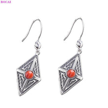 Load image into Gallery viewer, I 100% S925 Sterling silver earrings Fashion South rutile - Sophornlilly